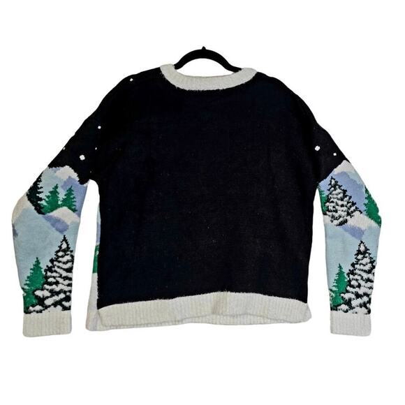 Ugly XMas Sweater SzL Camper Outdoor Santa‎ mountain n Trees n Camping theme. - Picture 2 of 14